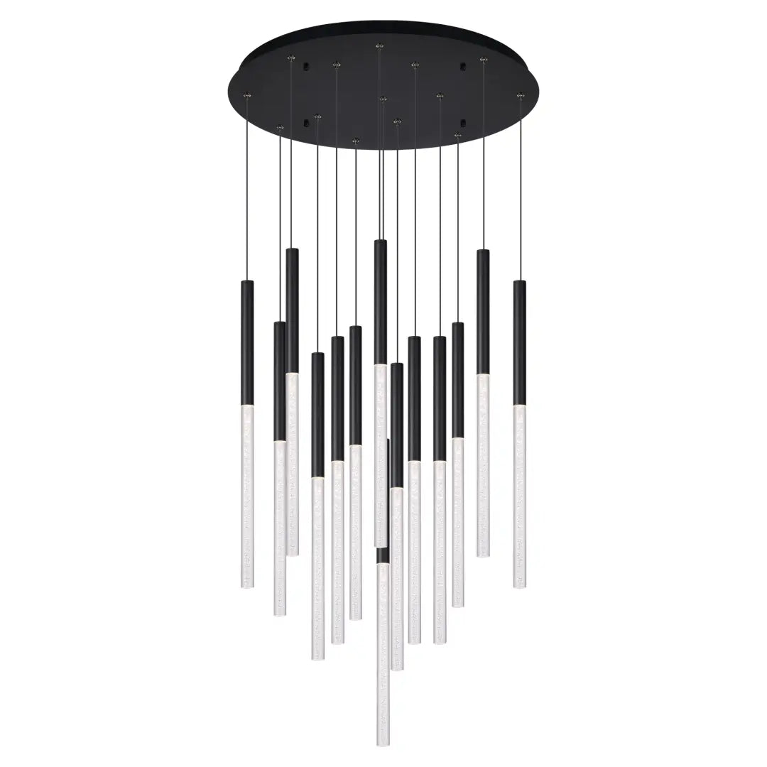 RHEA | Black LED Pendant with 14 Lights