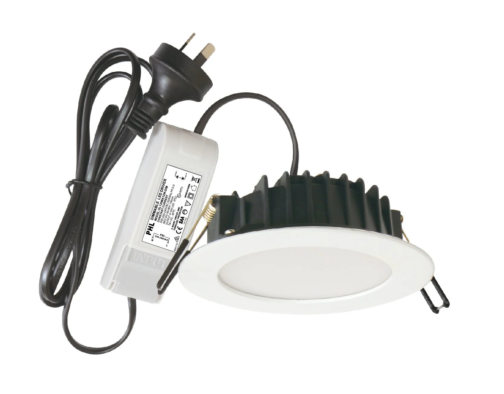Channel Downlight PHL902 12w Tri Colour White Dimmable