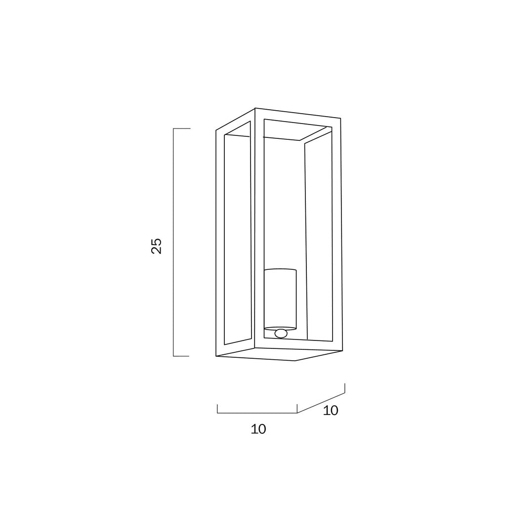 ARZANO | Antique Brass Exterior Wall Light - Small