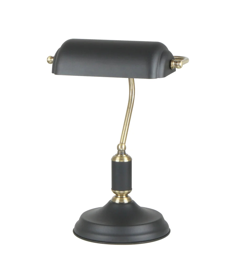 BANCA | Black Bankers Table Lamp