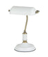 BANCA | White Bankers Table Lamp