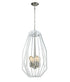 Gamba 4 White/ Polished Chrome 4 Light Pendant