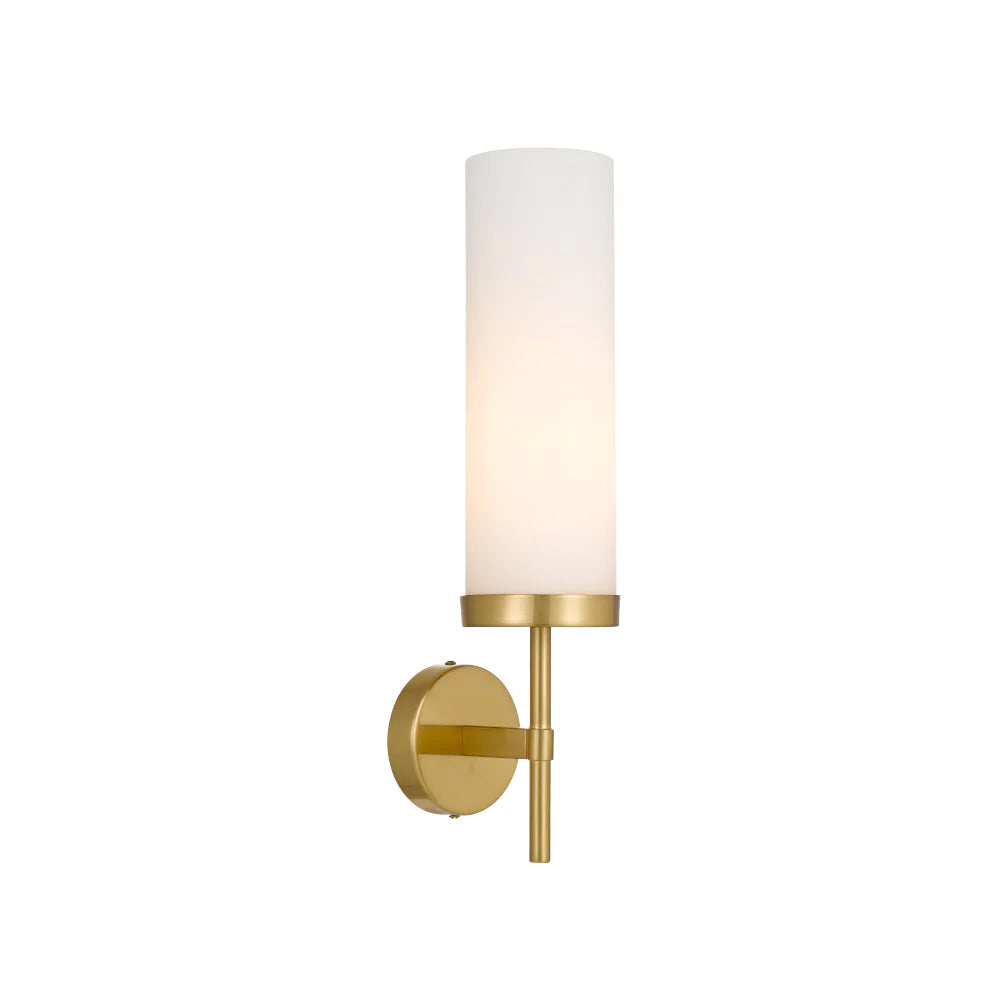 Garot Wall Light Antique Gold/ Opal Glass