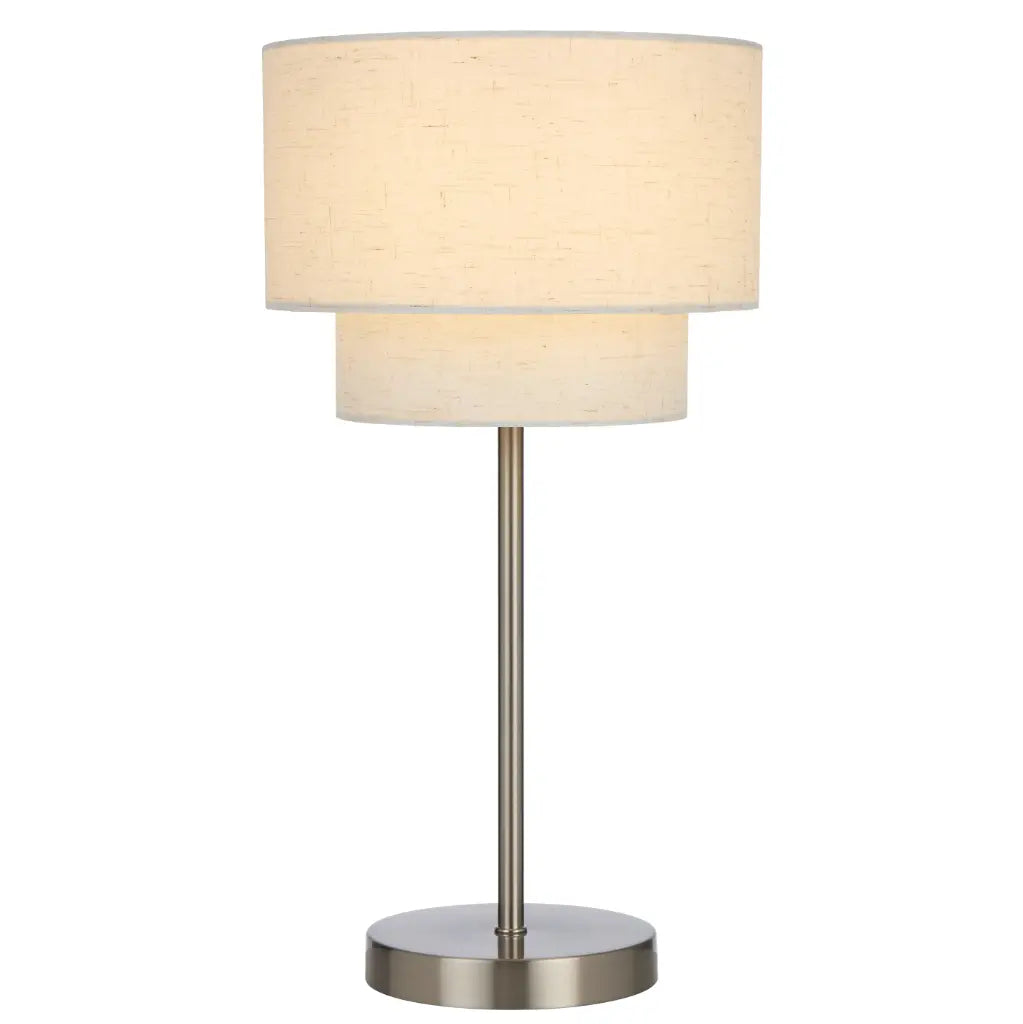 GISELE | Nickel & Ivory Table Lamp
