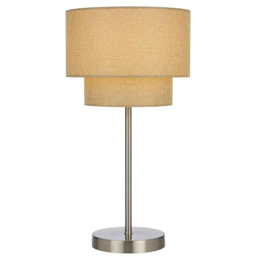 GISELE | Nickel & Sand Table Lamp