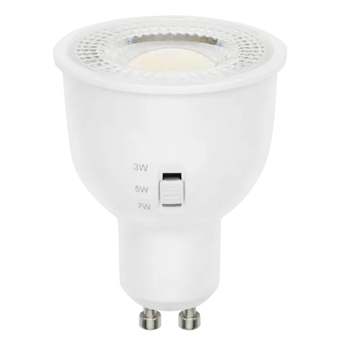 GU10 LAMP 240V 7/5/3W 3/4/6K 60 DEGREES DIMMABLE
