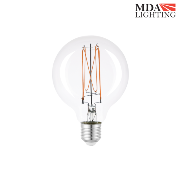 G95 6W LED E27 2300K Dimmable Clear Glass Filament Lamp