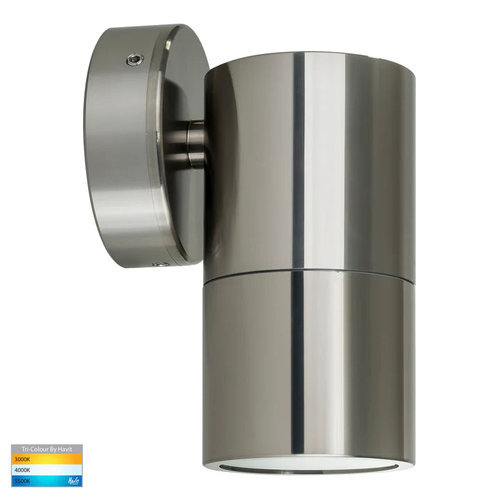 Tivah Titanium Fixed Down Wall Light 240v Tri Colour