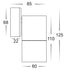 Tivah Titanium Fixed Down Wall Light 240v Tri Colour