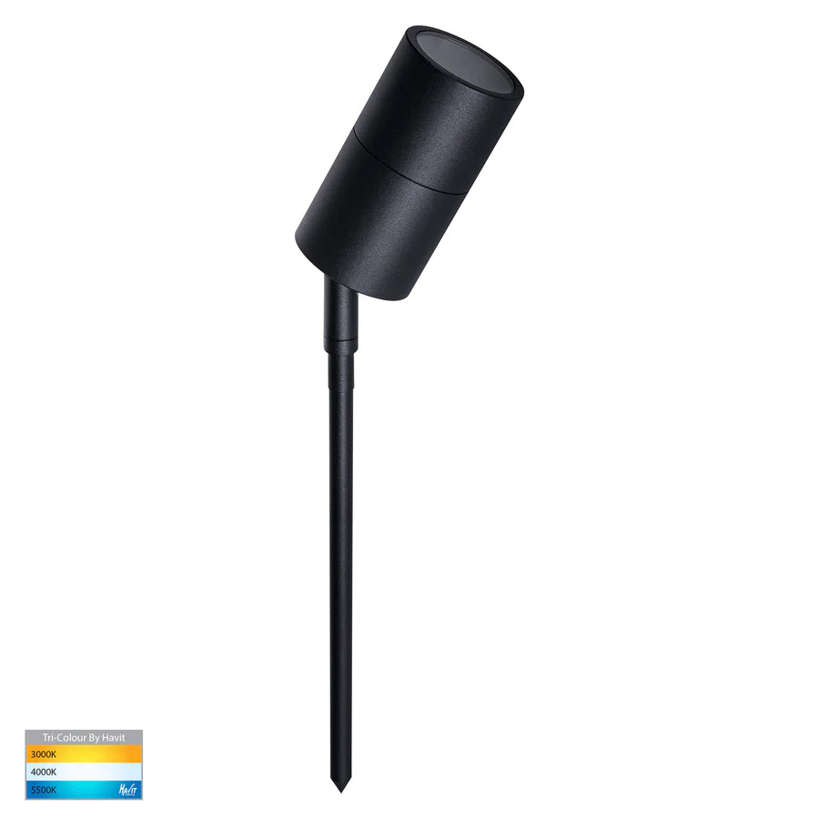 Tivah Black Single Adjustable Spike 12v Tri Colour K107