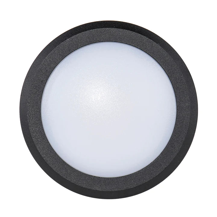 Nava Black Surface Mounted Open Face Step Light Built In 5w 5500k 12v