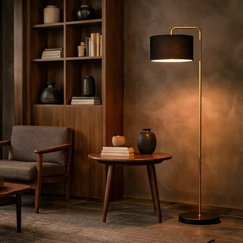 INGRID | Black & Gold Floor Lamp