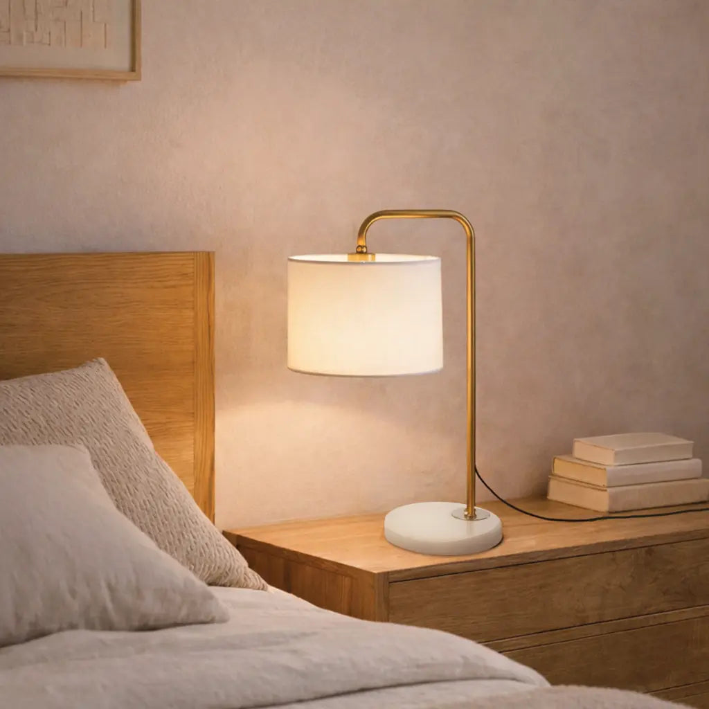 INGRID | White & Gold Table Lamp