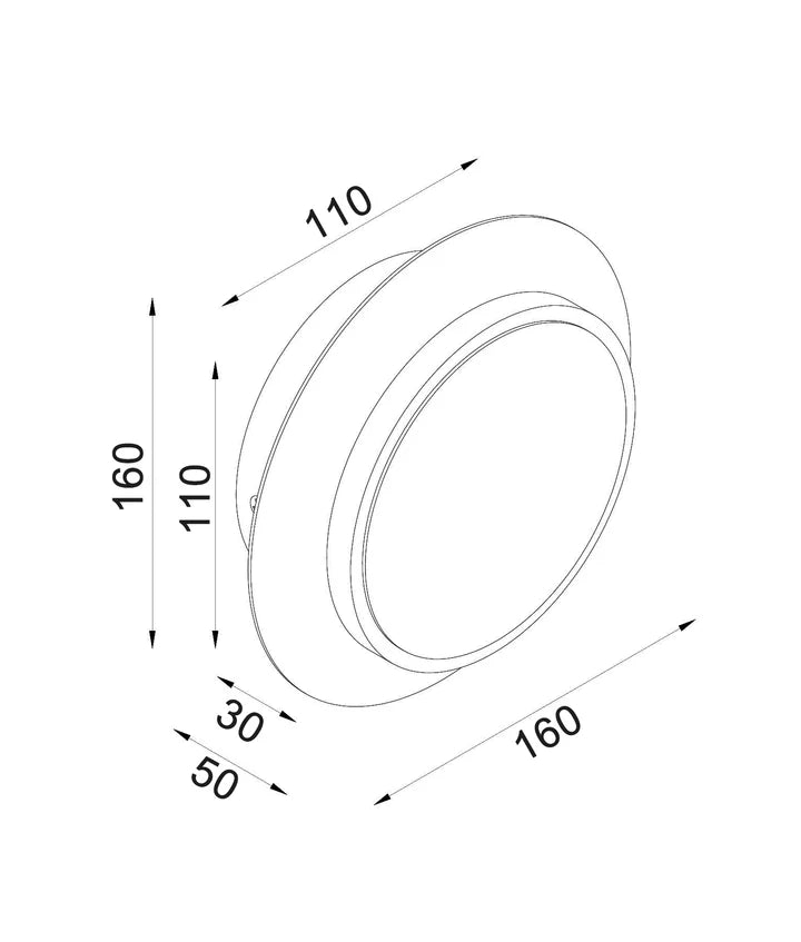 LIMA1 LED Wall Light WHITE 5W Dimmable Tri-Colour