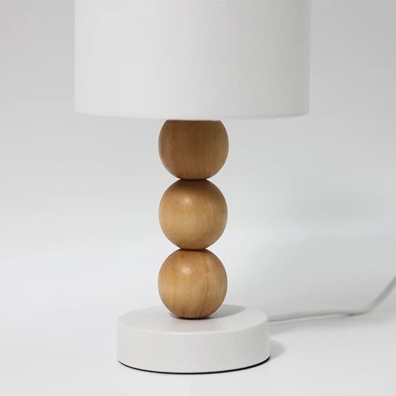 CARA | White & Wood Table Lamp