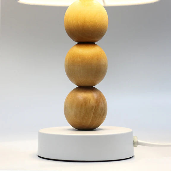 CARA | White & Wood Table Lamp