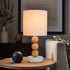 CARA | White & Wood Table Lamp