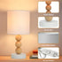 CARA | White & Wood Table Lamp