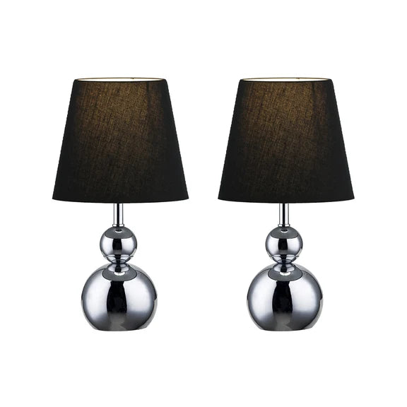 HULU | Set of two Black Touch Lamps