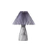 Navia Table Lamp - Ceramic White| Grey Fabric shade