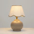 Bibury Table Lamp - Ceramic Grey | Linen with Grey Rim shade