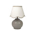 Bibury Table Lamp - Ceramic Grey | Linen with Grey Rim shade