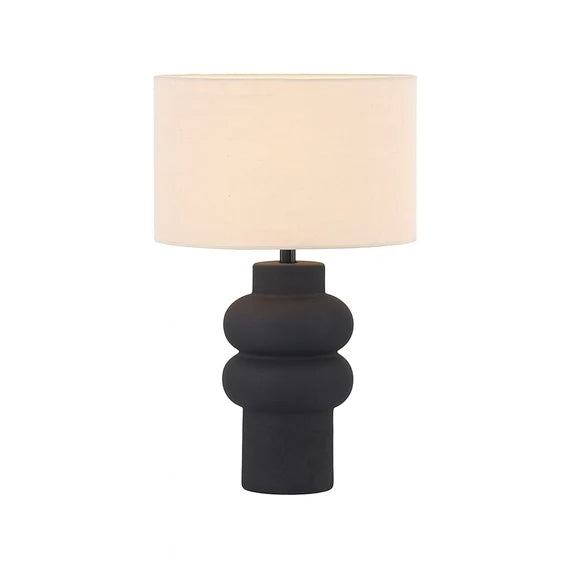 ISADORA | Matt Black Ceramic Table Lamp