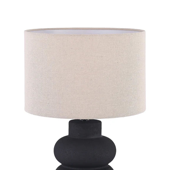 ISADORA | Matt Black Ceramic Table Lamp