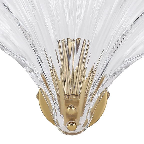 AURORA | Clear & Gold Wall Light