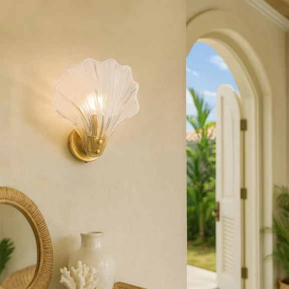 AURORA | Clear & Gold Wall Light