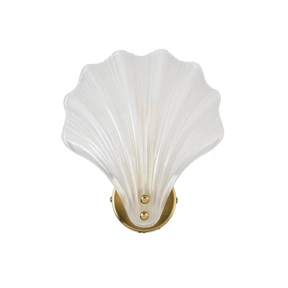 AURORA | Frosted & Gold Wall Light
