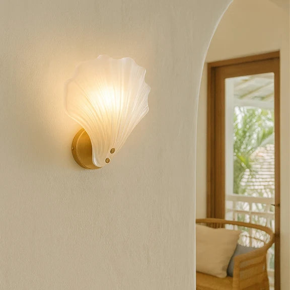 AURORA | Frosted & Gold Wall Light