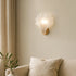 AURORA | Frosted & Gold Wall Light
