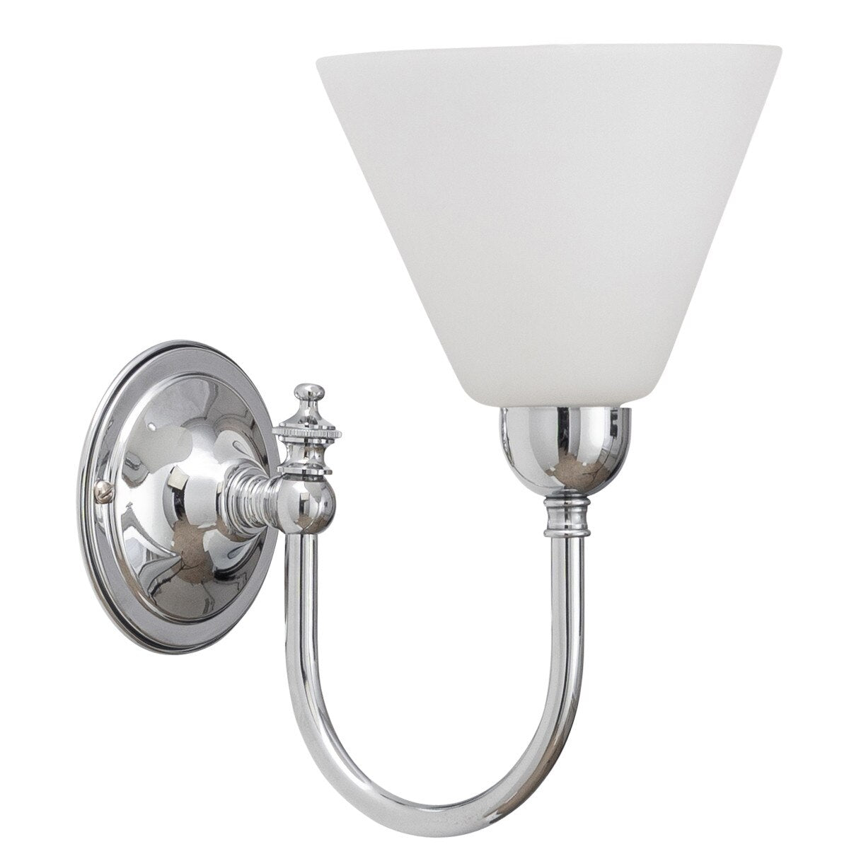 LOXTON 1LT WB CHROME W/ CLEAR CONO GLASS