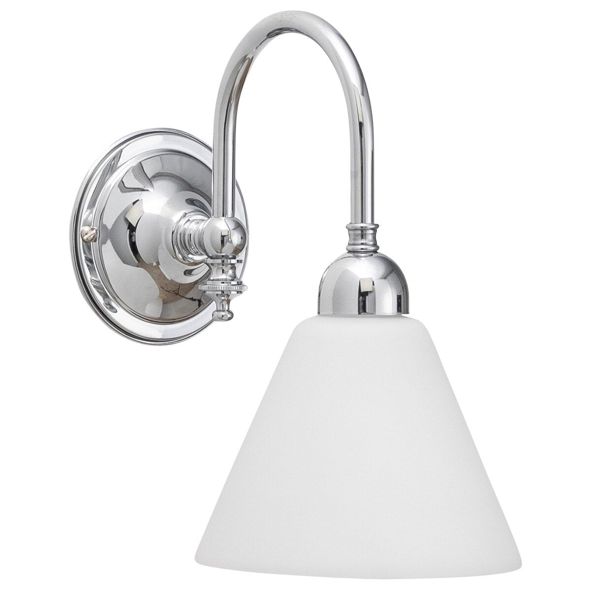 LOXTON 1LT WB CHROME W/ CLEAR CONO GLASS