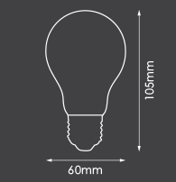 GLS LED 240V 3W ES BLUE