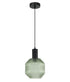 Maraca2 1Light Glass Jar Pendant Green/Black - G62