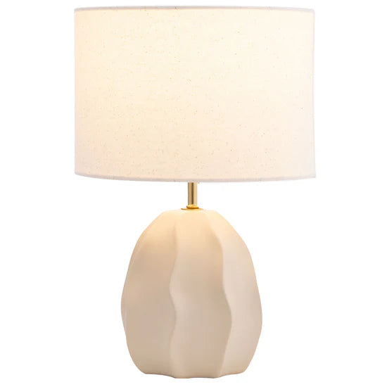KOVE TABLE LAMP CREAM AND BRASS