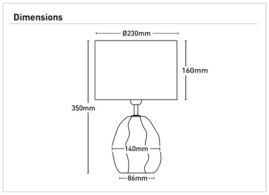 KOVE TABLE LAMP CREAM AND BRASS