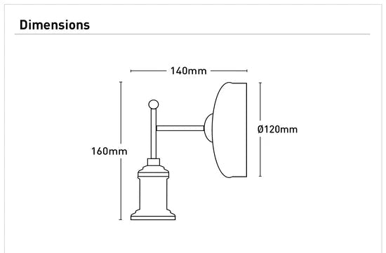 Leona Wall Lamp Black J87