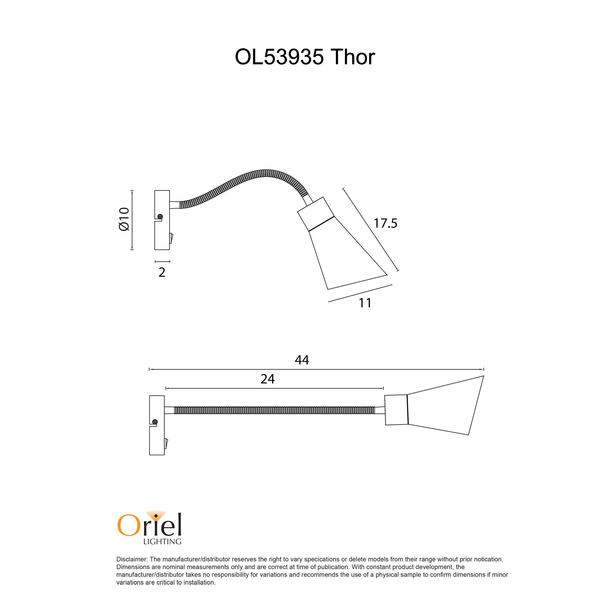 THOR | Black Wall Light