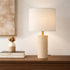 POLANO | Travertine and Ivory Table Lamp