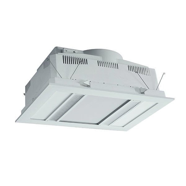 Phoenix 1000w Halogen 3 in 1 Bathroom Heater & High Extraction Exhaust Fan with 2 Tricolour LED Light Panels White