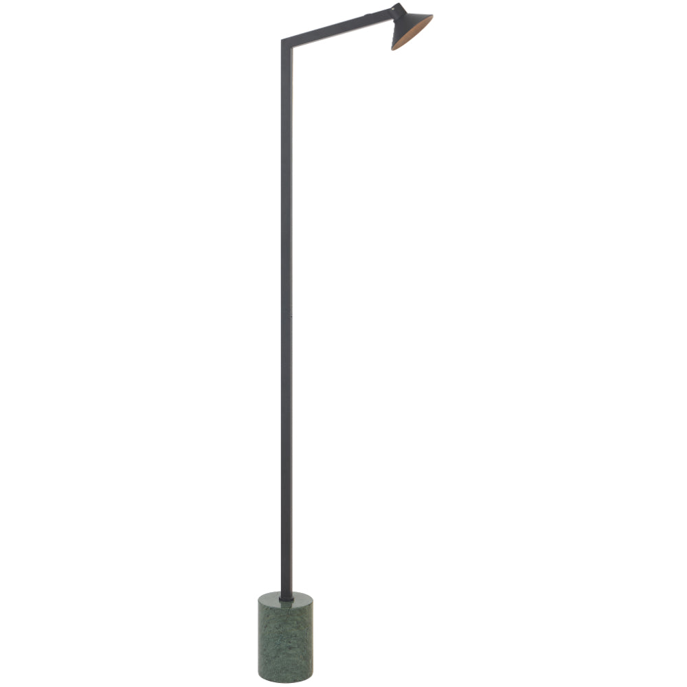 SATROM | Black Sand and Green Marble LED Floor Lamp