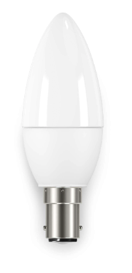 6W Daylight Candle LED Opal Dimmable 6500K B15