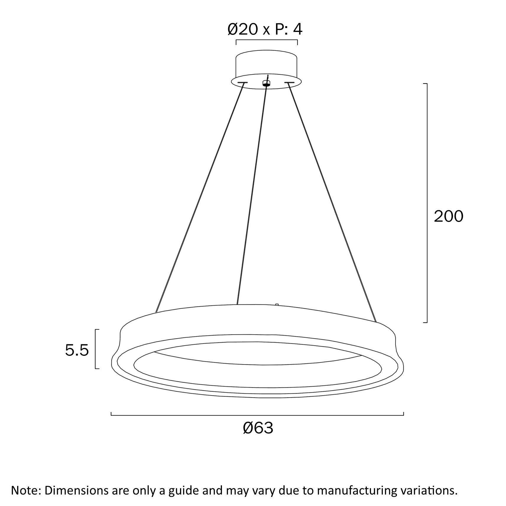 SERDA 63 | White LED Pendant
