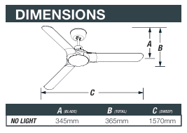 Spyda 62' Titanium Fan Only 3 Blade Indoor/Outdoor/Coastal