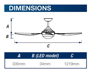Harmony II - 48' White Fan and Light LED 18W Indoor/Covered Outdoor