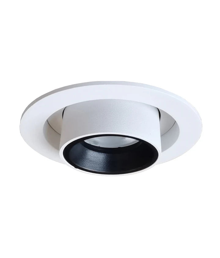 Tele1 White Retractable Downlight 8w Tri Colour 80mm