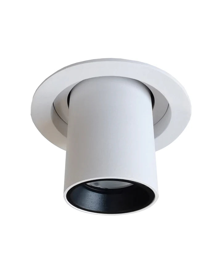 Tele1 White Retractable Downlight 8w Tri Colour 80mm